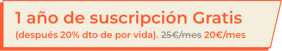1 año de suscripción Gratis